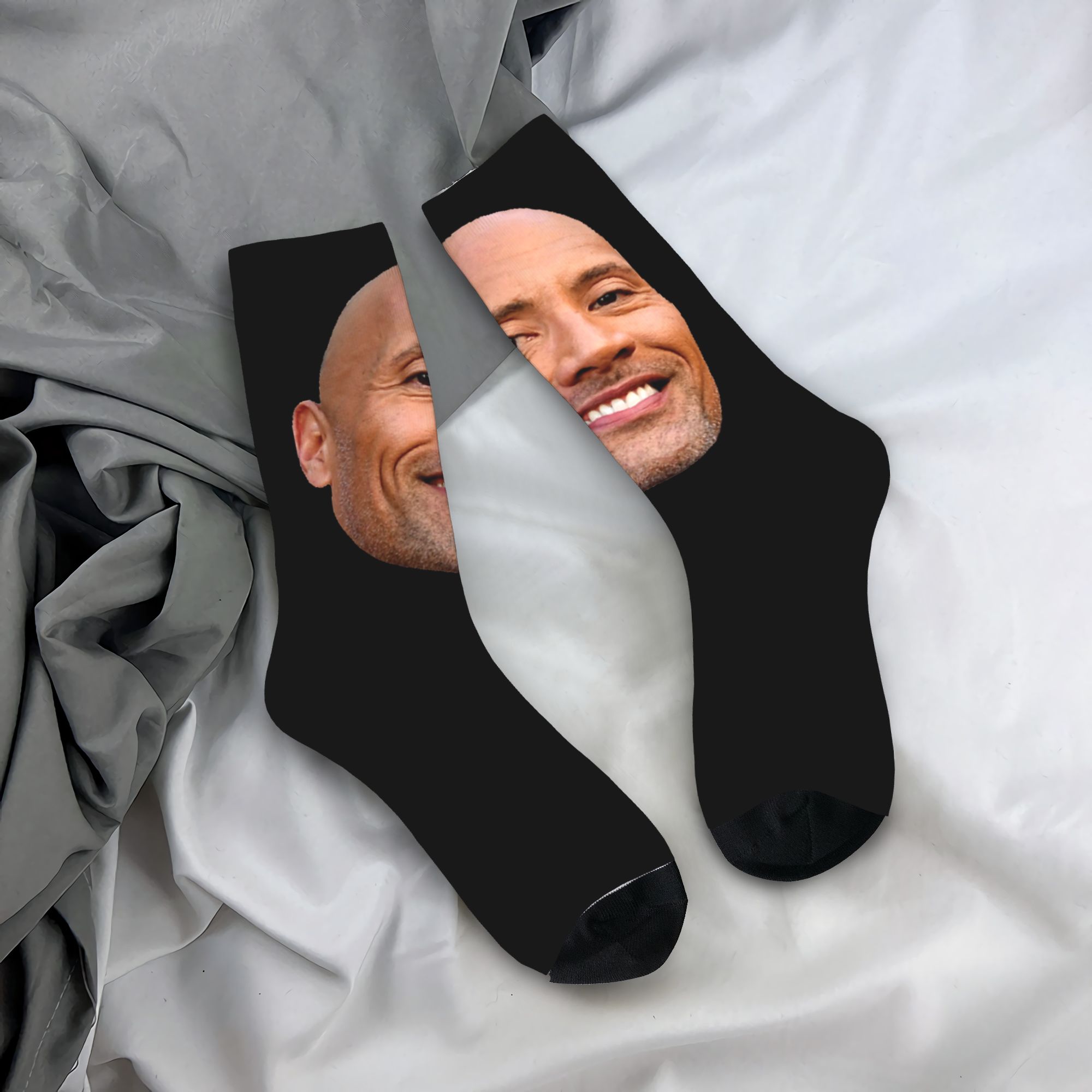 Custom The Rock Face Dwayne Dr - Dress Sock Men recension och pris