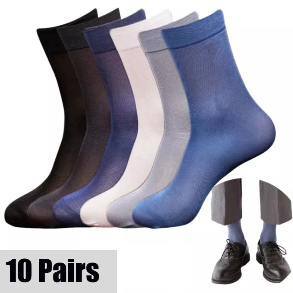 10pairs New Breathable Men Ice - Silk Sock Bamboo recension och pris
