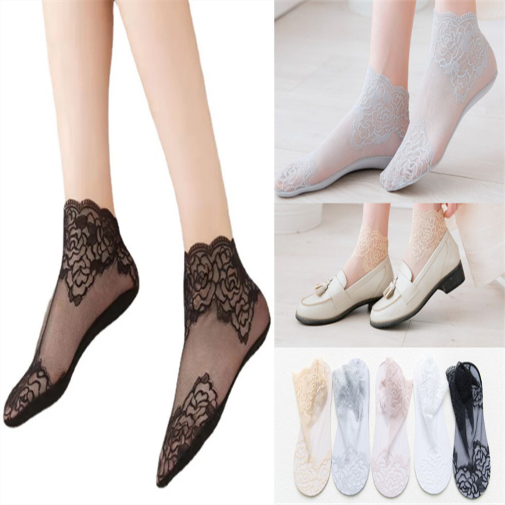 woman Lace rose thin socks Loa - Invisibility Sock Loafer recension och pris
