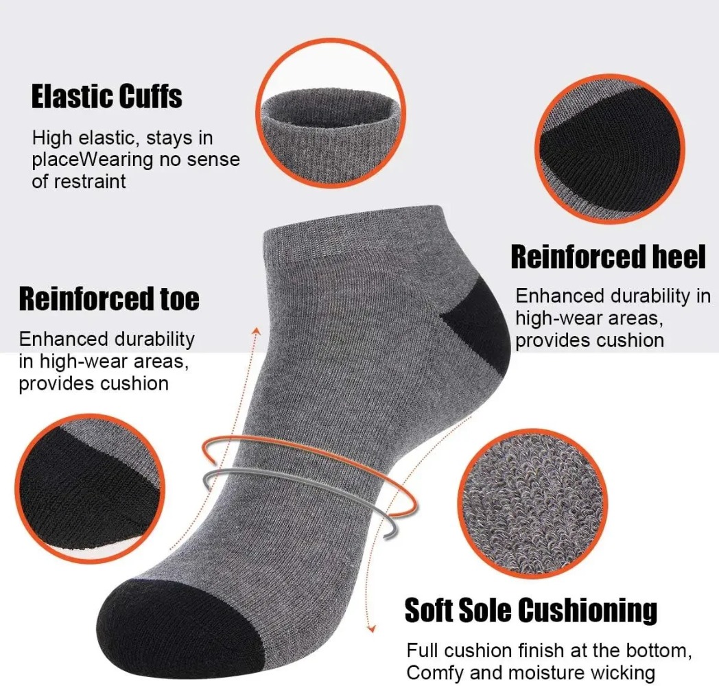 1-10Pairs Breathable Mens Summ - Ankle Sock Low Cut recension och pris