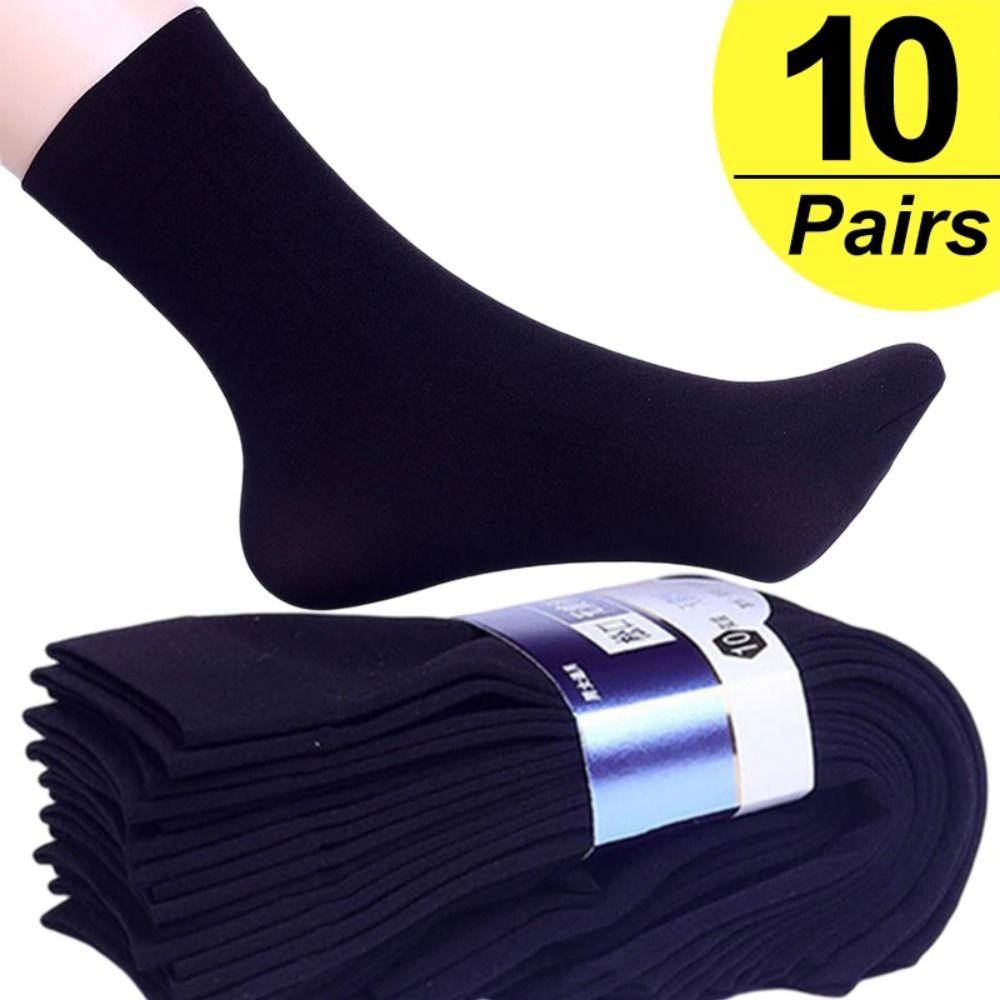 10Pairs Fashion Breathable Men - Silk Sock Bamboo recension och pris