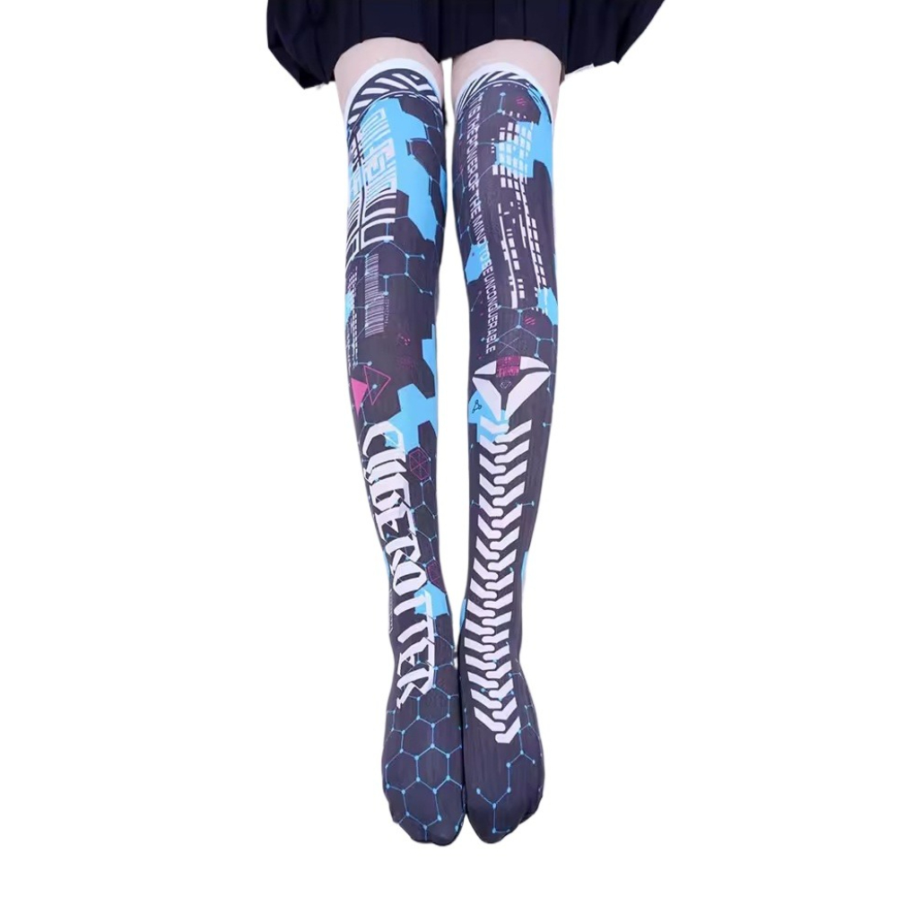 Anime Game Robot AI Mech Stock - Knee High Sock Women recension och pris