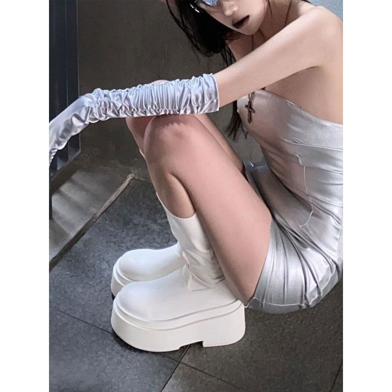 Thick soled long tube boots fo - Knee High Sock Women recension och pris