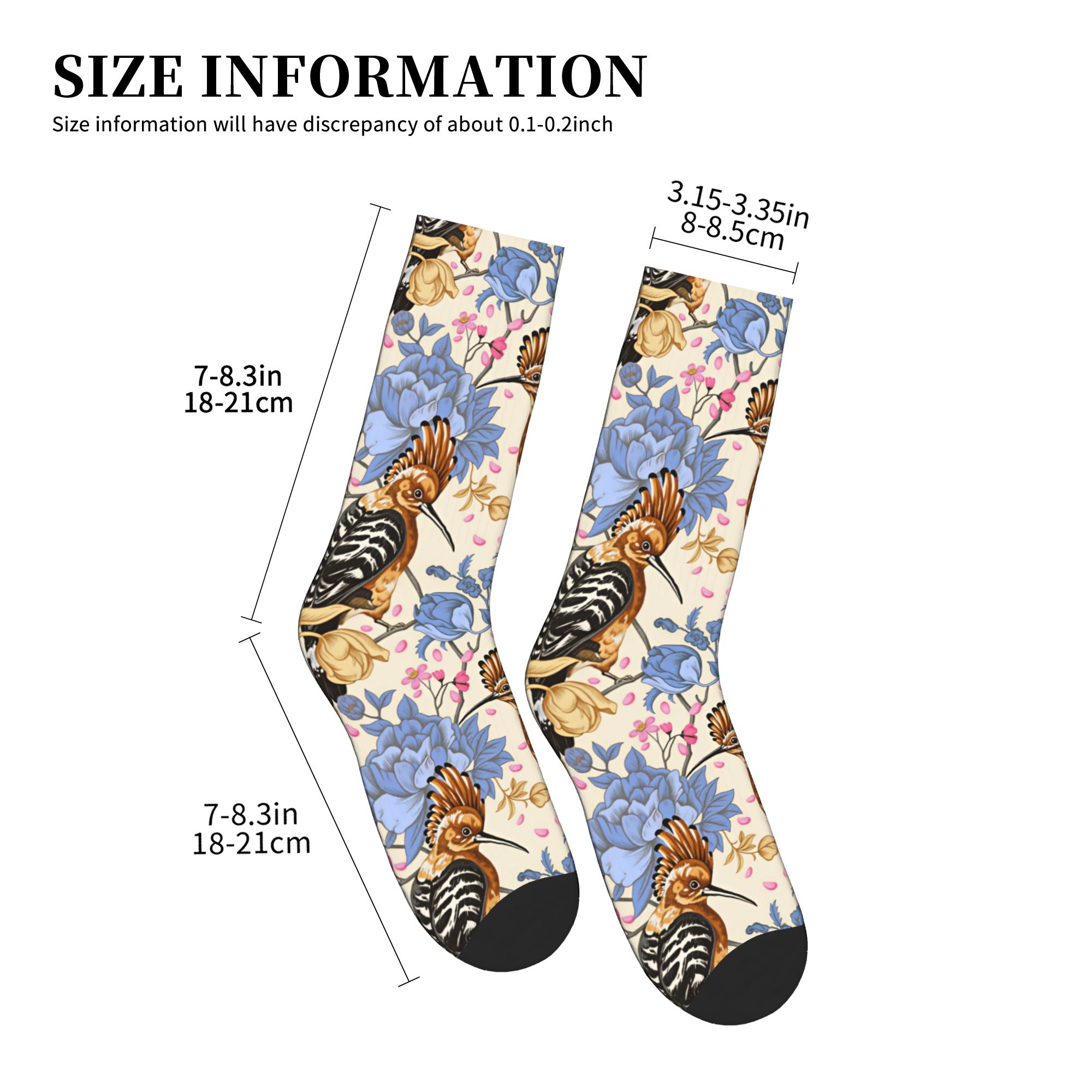 Hoopoe Bird Blue Peony Vintage - Dress Sock Men recension och pris